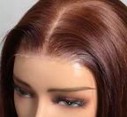13x4 Lace Frontal #33 Reddish Brown Straight Bob Glueless Wig