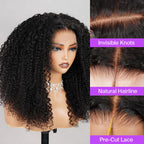6x5 Pre-cut shortGlueless Wig - Kinky Curly