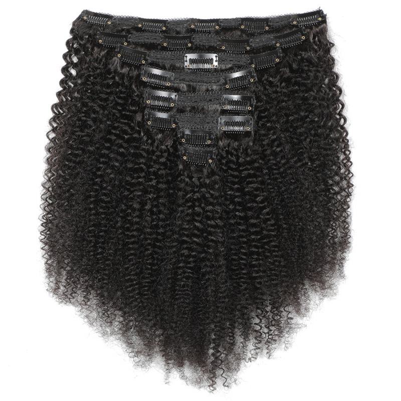 Raw Kinky Curly Clip-in Hair Extensions  (Set of 8)